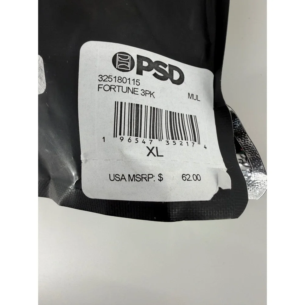 PSD Mens Core Standard Premium Boxer Briefs‎ 3 Pack XL Fortune Print NWT